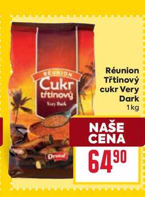 Réunion Třtinový cukr Very Dark 1 kg