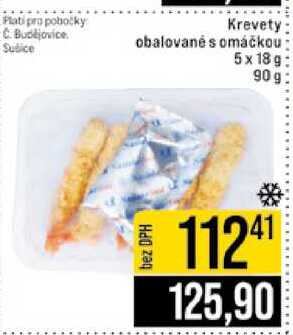 Krevety obalované s omáčkou 5x 18 g 90 g