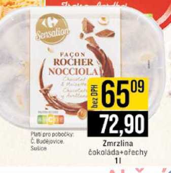 Zmrzlina čokoláda+ořechy 1l 