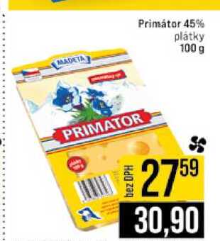 Primátor 45% plátky 100 g