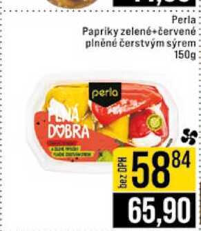 Perla Papriky zelené červené plněné čerstvým sýrem 150g