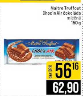Maitre Truffout Choc'n Air čokoláda mléčná 150 g