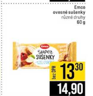 Emco ovesné sušenky různé druhy 60g 