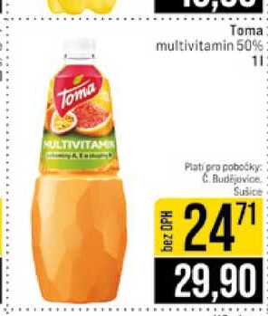 Toma multivitamin 50% 1l