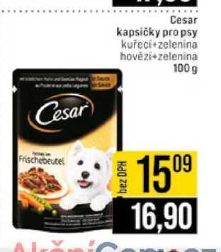 Cesar kapsičky pro psy kuřecí+zelenina hovězí+zelenina 100 g