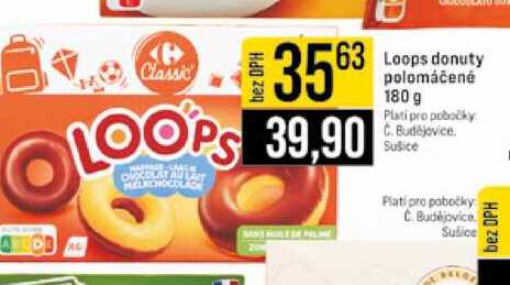 Loops donuty polomáčené 180 g