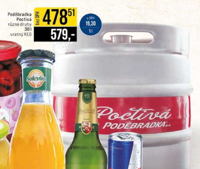 Poděbradka Poctivá různé druhy 30l