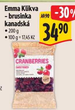 Emma Klikva - brusinka kanadská, 200 g 