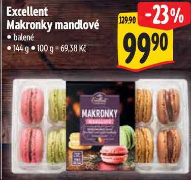 Excellent Makronky mandlové, 144 g