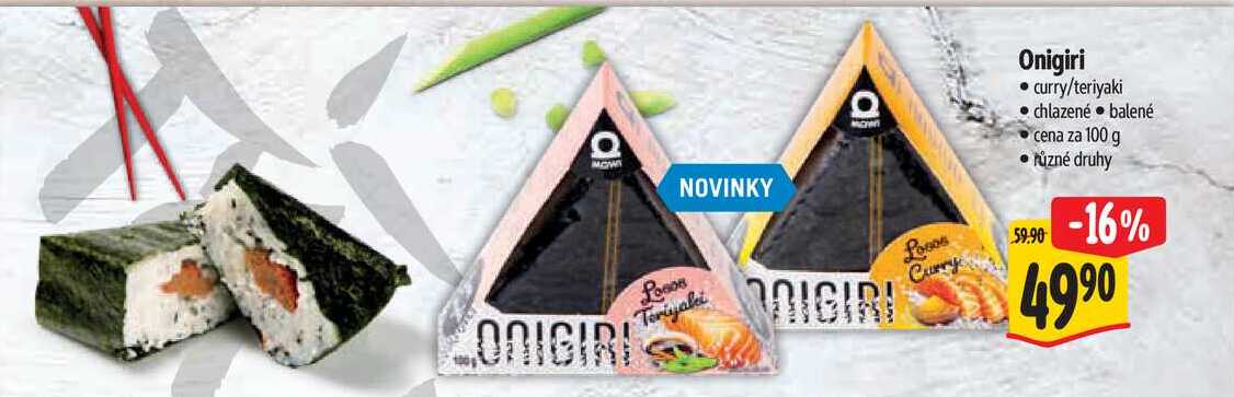 Onigiri, cena za 100 g