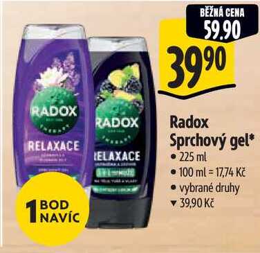 Radox Sprchový gel, 225 ml 