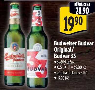 Budweiser Budvar 33, 0,5 l