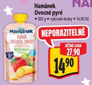 Hamánek Ovocné pyré, 100 g