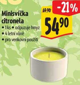 Minisvíčka citronela 
