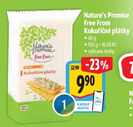 Nature's Promise Free From Kukuřičné plátky, 60 g