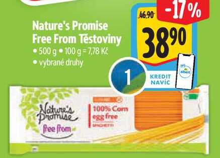 Nature's Promise Free From Těstoviny, 500 g 