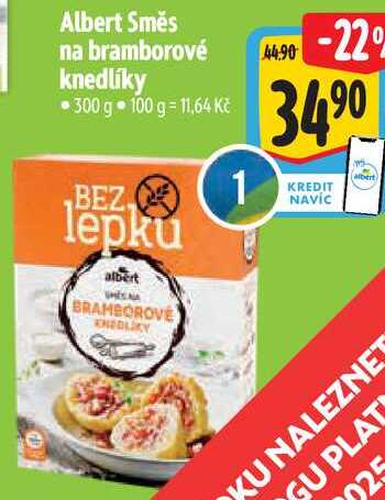Albert Směs na bramborové knedlíky, 300 g