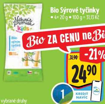 Bio Sýrové tyčinky, 4x 20 g 