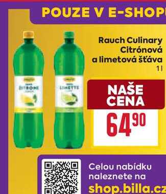 Rauch Culinary Citrónová a limetová šťáva 1l
