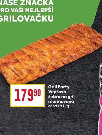 Grill Party Vepřová žebra na gril marinovaná cena za 1 kg
