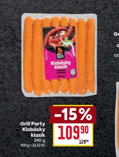 Grill Party Klobásky klasik 340 g 