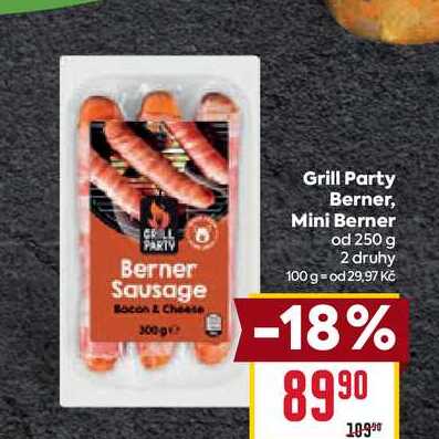 Grill Party Berner, Mini Berner od 250 g