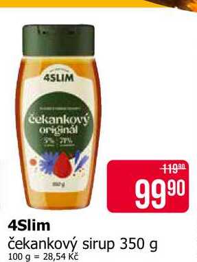 4Slim čekankový sirup 350 g 