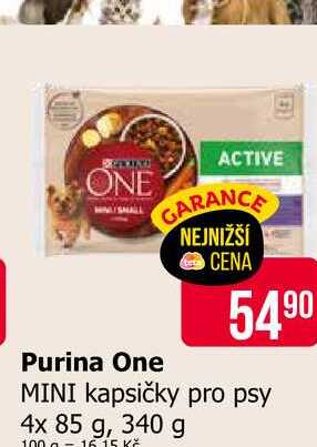 Purina One kapsičky pro psy 4x 85 g, 340 g 