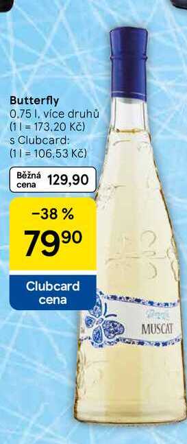 Butterfly, 0.75 l, více druhů 