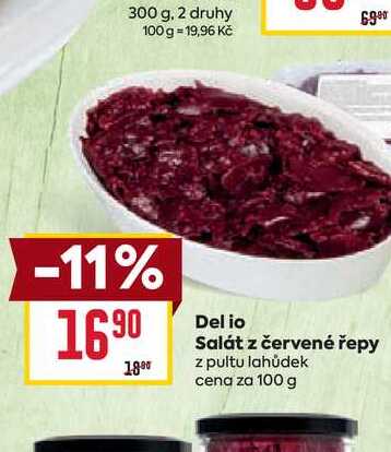 Del io Salát z červené řepy z pultu lahůdek cena za 100g