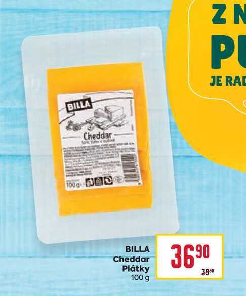 BILLA Cheddar Plátky 100g