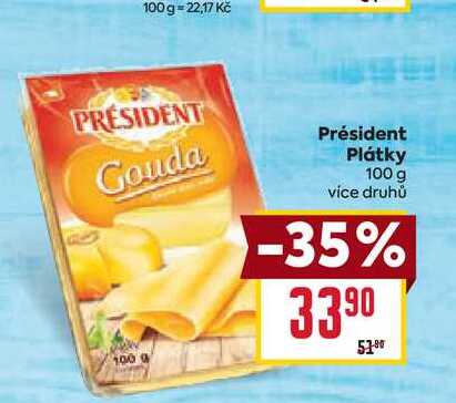 Président Plátky 100g