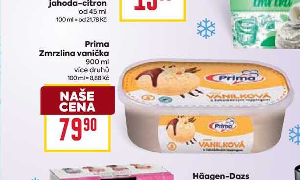 Prima Zmrzlina vanička 900 ml 