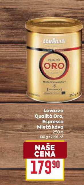 Lavazza Qualità Oro, Espresso Mletá káva 250 g 
