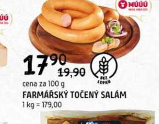 Farmářský točený salám 100g