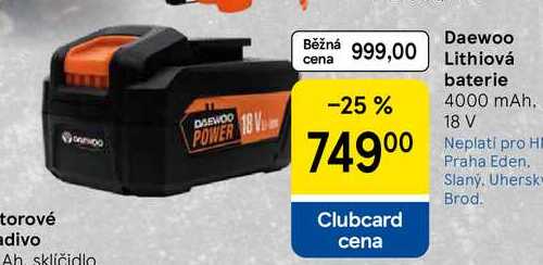 Daewoo Lithiová baterie 4000 mAh.  