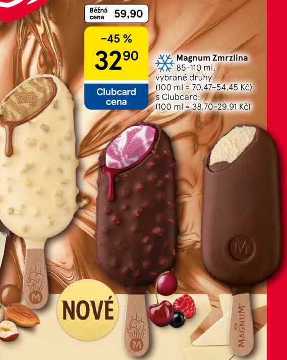 Magnum Zmrzlina, 85-110 ml, vybrané druhy  