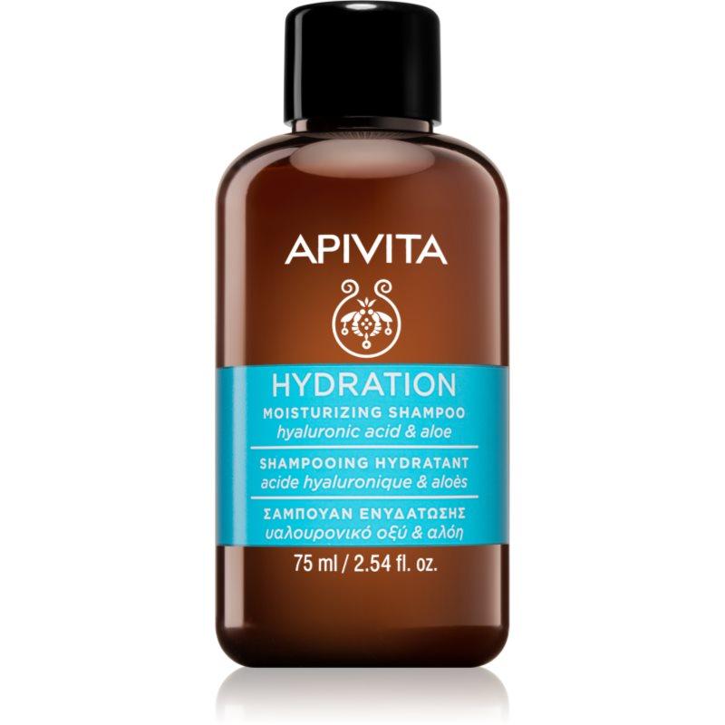 Apivita Hydration Moisturizing Shampoo hydratační šampon pro všechny typy vlasů 75 ml