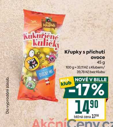 Křupky s příchutí ovoce 45 g