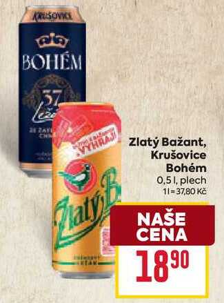 Krušovice Bohém 0,51, plech