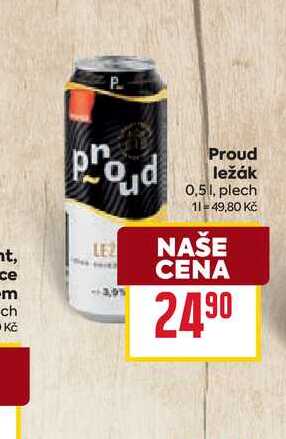 Proud ležák 0,51, plech 