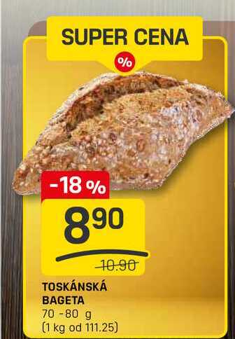 TOSKÁNSKÁ BAGETA 70-80 g 