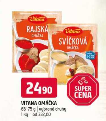 Vitana omáčka 65-75g, vybrané druhy