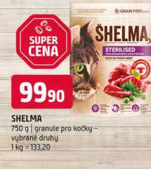 Shelma 750 g granule pro kočky vybrané druhy 