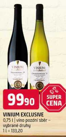 Vinium exclusive 0,751 víno pozdní sběr vybrané druhy