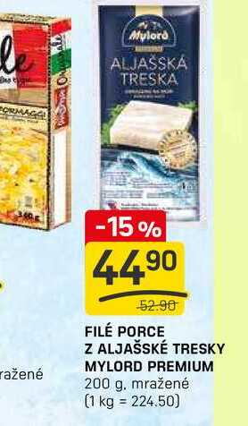 FILÉ PORCE Z ALJAŠSKÉ TRESKY MYLORD PREMIUM 200 g