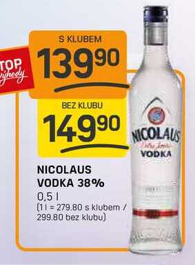 NICOLAUS VODKA 38% 0,5l
