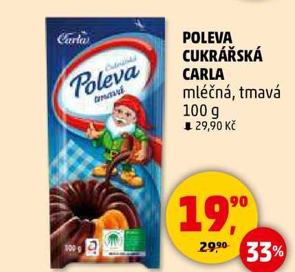 Carta POLEVA CUKRÁŘSKÁ mléčná, tmavá, 100 g 