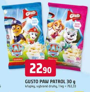 GUSTO PAW PATROL 30 g křupky