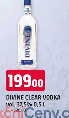 DIVINE CLEAR VODKA vol. 37,5% 0,5 l